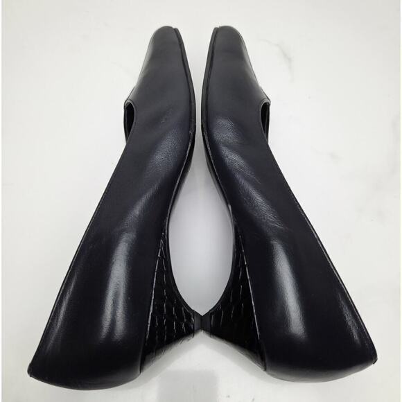 California Magdesian Black Leather‎ Pumps Vintage Women's Size 8.5 M - Picture 2 of 8